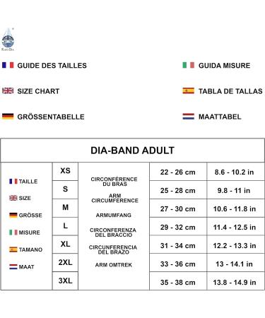 Dia Band - Glucose Sensor Protection Bracelet for Freestyle Libre Medtronic Dexcom Omnipod | Reusable Diabetic Band XXL (33-36 cm) - Buy Online on GoSupps.com