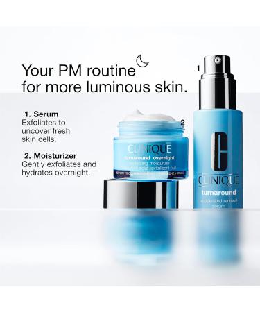 Clinique Turnaround Overnight Revitalizing Moisturizer Face Cream | Hydrating + Plumping 1.7 Fl Oz New Formulation 1.7 Fl Oz (Pack of 1) - Buy Online on GoSupps.com