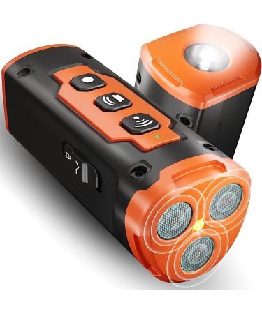 Anti Bark Device for Dogs w/ 3X Ultrasonic emitters 50ft Range Professional Dog Bark Deterrent Devices Stop Dog Barking Best Handheld Behavior Training Tool Indoor & Outdoor Rechargeable (Orange)