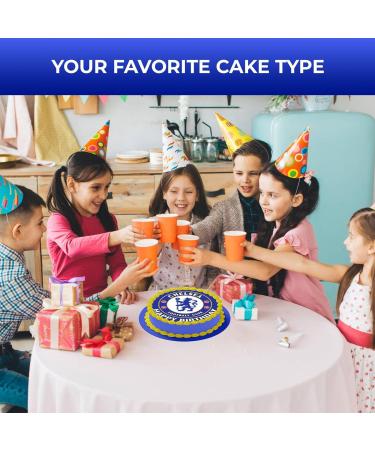 YummyArt Edible Cake Topper - edible cake decorations 20cm diameter edible cake toppers compatible with chelsea cake toppers edible football cake toppers edible - Buy Online on GoSupps.com