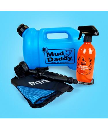 Mud Daddy Starter Bundle 8L Blue Portable Pet Washing Device - Pet Grooming Kit for Dogs, Horses, and Small Animals - Buy Online on GoSupps.com