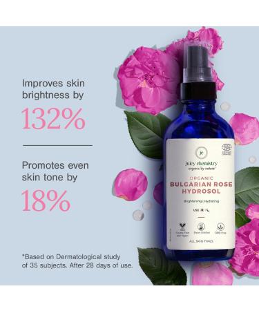 Juicy Chemistry - Certified Organic 100% Natural Toner Mist w/Bulgarian Rose Water for Normal to Oily Skin (110ml) 1 Count (Pack of 1) - Buy Online on GoSupps.com