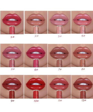 12-Color Cream Texture Lipstick | 2024 Waterproof Moisturizing Velvet Liquid Lipstick | Long-Lasting Non-Stick & Non-Fading Gloss | #5 (0.2 oz - Buy Online on GoSupps.com