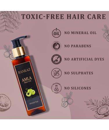 Rankaz Amla Oil for Hair Growth - Indian Hair Oil for Healthy & Shiny Hair (117ml/6 fl oz) - Men and Women - Buy Online on GoSupps.com