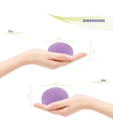 FReed Blue Organic Konjac Facial Sponges 2-Pack for Deep Cleansing and Exfoliation - Buy Online on GoSupps.com