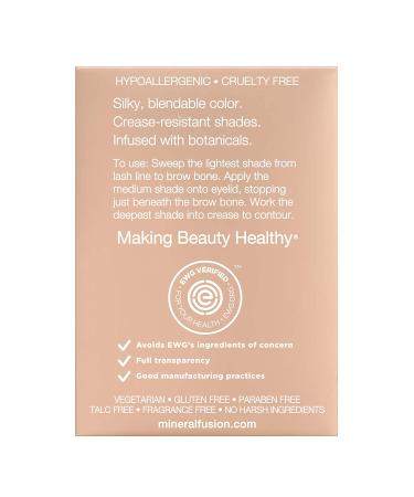 Mineral Fusion Eye Shadow Trio - Espresso Gold 0.10 oz | Natural Mineral Makeup - Buy Online on GoSupps.com