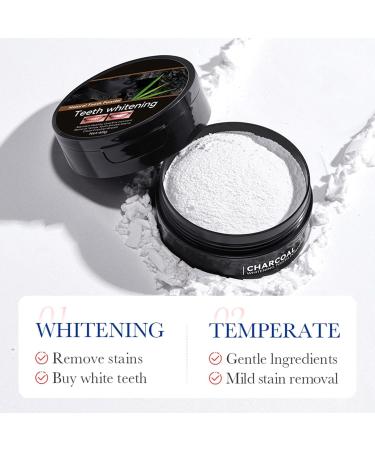  Hppsctink 2pcs Teeth Whitening Powder Whitening Charcoal Powder Tartar Remover Fresh Breath 2pcs*60g - Buy Online on GoSupps.com