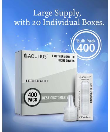 400 Pack of Ear Thermometer Disposable Covers - Universal Fit Medical Grade - Compatible with Braun & Phillips Ear Thermometers - Bulk Refill Pack - Buy Online on GoSupps.com