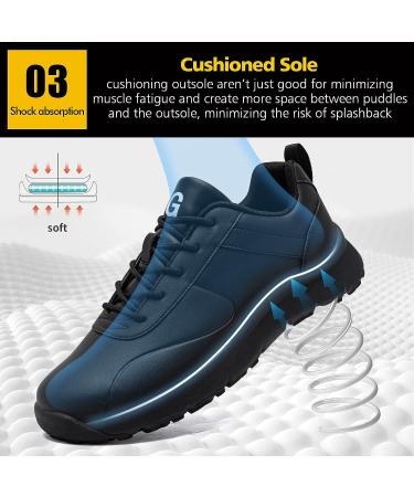 Men's Waterproof Work Shoes: Non-Slip Kitchen Footwear | Tinefiy Black01 - Buy Online on GoSupps.com