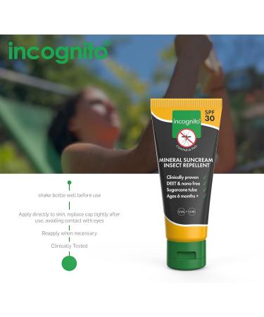 SPF30 Incognito Sunblock Insect Repellent 100ml - 3-in-1 Moisturizer for Soft, Protected Skin - Buy Online on GoSupps.com