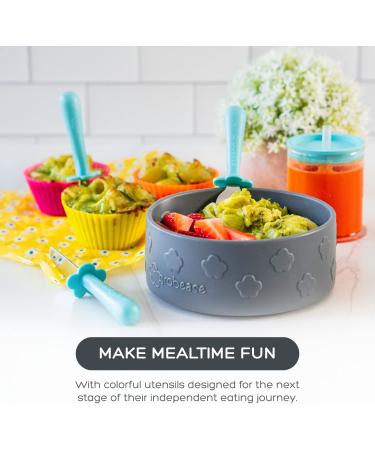 Grabease Stainless Steel Fork Knife & Spoon Set for Ages 18m+ - Gray - Durable & Safe Cutlery - Buy Online on GoSupps.com