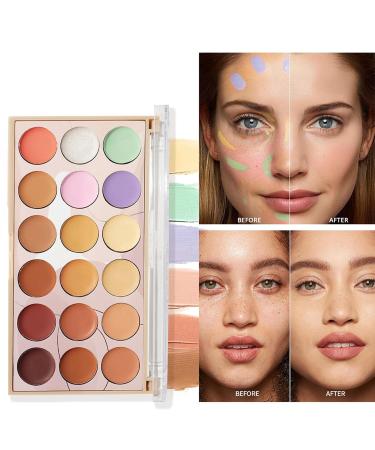 yztju Cream Concealer Palette Mixable Full Cover Concealer Multiple Concealer Professional Makeup Mixer Kit Light Makeup Formula Lightening Concealer - Buy Online on GoSupps.com