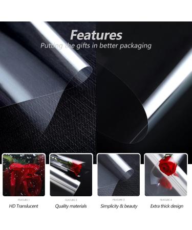 Bilibunny Clear Cellophane Wrap Roll 100ft-L x 31.5in-W Fold to 16in Strong & Crystal Cellophane Wrap for Gift Baskets Flowers Food 3.0 Mil Thick Food Grade Cellophane Paper 1 Count (Pack of 1) Clear - Buy Online on GoSupps.com