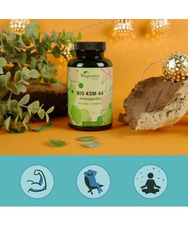 Ashwagandha KSM-66 Organic | High Dosage: 600 mg | 3 Months | Anti Stress + Sleep | With Vitamin C and Zinc | 5% Withanolides | Organic and Vegan | Vegavero  - Buy Online on GoSupps.com