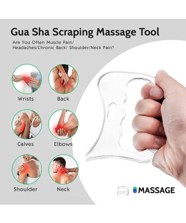 Stainless Steel Guasha Massage Tool for Soft Tissue Scraping - Physical Therapy for Back, Legs, Arms, Neck, Shoulder - Buy Online on GoSupps.com