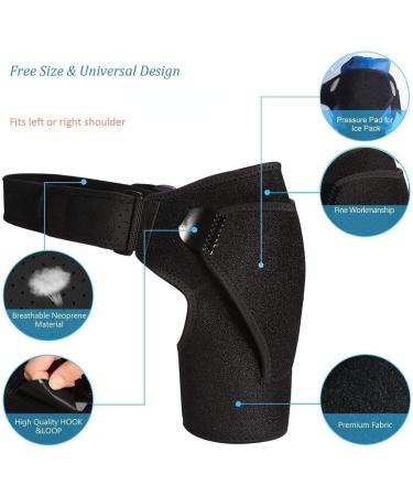 Adjustable Shoulder Support Brace for Men and Women - Relieve Rotator Cuff, Tendonitis, Dislocation, and Labrum Tear Pain - Fits Left or Right Shoulder - Buy Online on GoSupps.com