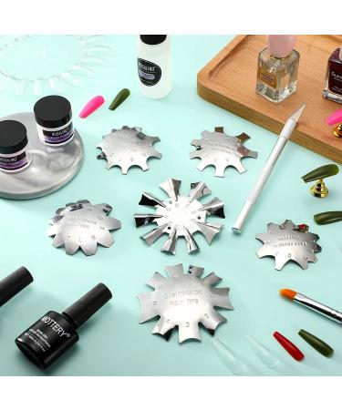French Nail Trimmer Set - Stainless Steel Cutter with 5 Spare Blades for Acrylic Nails - DIY Manicure Tool with 2 Handles - Silver - Buy Online on GoSupps.com