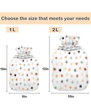 Naanle Stars Hot Water Bottle - 1L Heat & Cold Therapy Bag for Pain Relief | Ideal for Bed & Foot Use | International Shipping Available - Buy Online on GoSupps.com