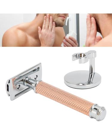 Hapivida Double Edge Safety Razor - Ros gold Women's Razor & Professional Men's Beard Razor | Non-Slip Chrome Handle & Stand | International Shipping Available - Buy Online on GoSupps.com