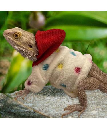 Bearded Dragon Clothes - Cotton Lizard Warm Coat Hoodies Jacket Reptile Clothes for Lizard Bearded Dragon Crested Chameleon Beige - Buy Online on GoSupps.com