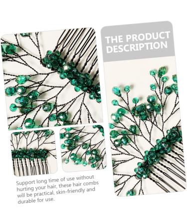 MAGICLULU Green Branches and Leaves Hair Comb Crystal Leaf Hair Comb Wedding Crystal Hair Decor Crystal Leaf Headdress Bride Hair Accessories Crystal Comb Hair Decor Wedding Hair Accessories - Buy Online on GoSupps.com