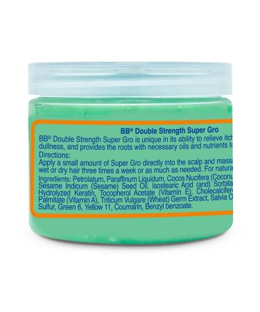 Bronner Brothers Double Strength Super Gro - Hair Treatment for Dry Itchy Scalp with Vitamins & Coconut Oil - Nourish Repair & Moisturize Damaged Hair - 6oz - Buy Online on GoSupps.com