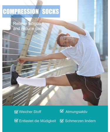 Buy Blongw Compression Stockings for Men - 6 Pairs Knee Support Socks for Sports Travel & Cycling - A9 Assorted S-M - Buy Online on GoSupps.com