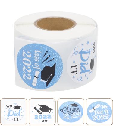 ABOOFAN Cake Ornament Candy Bag Sticker 1 Roll Stickers Bag Stickers Sealing Labels Stickers Party Stickers for Baking Party Festivals Graduation Cap Stickers Baking Sealing Stickers Blue 3.8x3.8cm - Buy Online on GoSupps.com