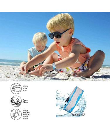 16 PCS Safety ID Wristbands for Kids - Reusable and Waterproof Anti Lost Bracelets - Adjustable SOS Bands for Boys and Girls - Buy Online on GoSupps.com