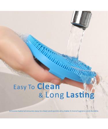 HIEERBUS Silicone Body Scrubber Gentle Exfoliating Body Scrubber in Shower Silicone Loofah with Easily Lather Bristles Long Lasting and More Hygienic Than Traditional Shower Loofah 1Pack Blue  - Buy Online on GoSupps.com