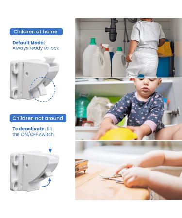 Lulasafe Child Safety Magnetic Cabinet Locks - 10 Pack | Baby Proof Cupboard Latches | Easy Installation, No Tools Required - Buy Online on GoSupps.com