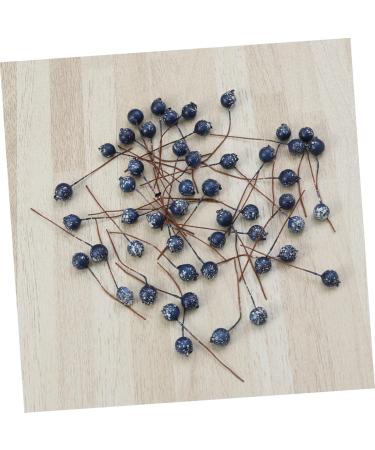 HOMSFOU 500 Pcs Simulation Blueberry Decoration Christmas Artificial Blueberries Fake Berry with Stem Mini Fake Berries Ornament Foam Wreath Christmas Tree Decorations Manual Small Fruit - Buy Online on GoSupps.com