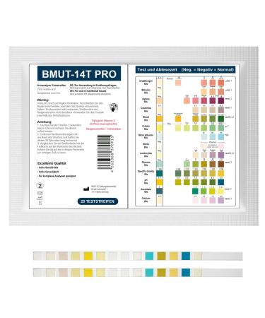 25x Health Test 14in1 Urine Test Strips for 14 Indicators for Nutrition & Consciousness Analysis Glucose Ketone - Urinalysis