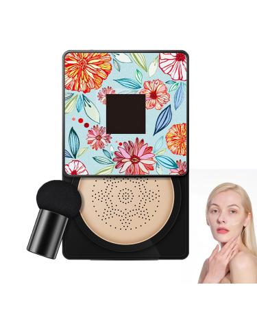 Ushiny Beauty Cream 2024 New Ushiny Mushroom Head Cc Cream Lasuify Mushroom Head Air Cushion Cc Cream Ushiny Cc Makeup Long-Lasting Matte Waterproof Moisturizing Concealer Beauty (Lvory White)