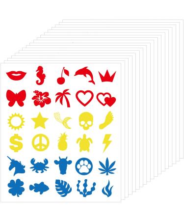 Lot de 600 autocollants de bronzage perfor s amovibles pour bronzage sir ne papillon dauphin foudre pieds 30 styles