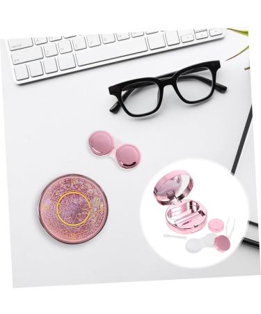 Buy SOLUSTRE Starry Sky Glasses Case with Mirror Film - Travel PP Lens Cover in Pink (7.5x7.5cm) | International Shipping Available - Buy Online on GoSupps.com