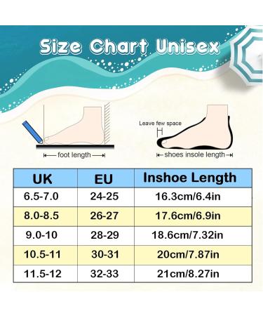 Pthtechus Children Aqua Shoes - Boys & Girls Quick-Dry Beach Swimming Shoes Non-Slip Water Shoes for Indoor Surfing & Boating - Size 28/29 EU Black - Buy Online on GoSupps.com