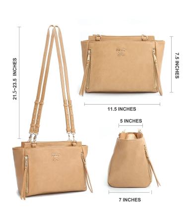 Mini Diaper Bag by Miss Fong | Crossbody Diaper Bag Purse with 7 Organizers, 2 Insulated Pockets, Adjustable Strap | Peanut Design - Buy Online on GoSupps.com