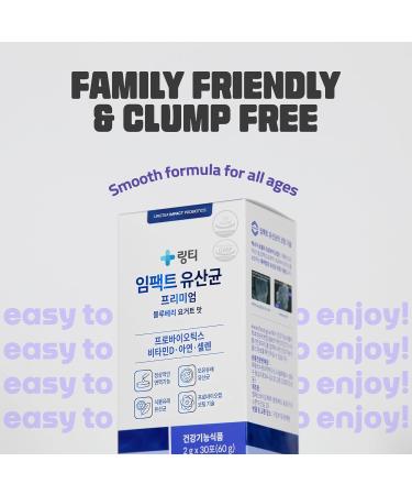 LINGTEA Doctor Developed Premium Impact Probiotics | 13 Probiotic Strains | 1 Billion CFU | for All Ages and Genders | Essential Vitamins | Digestive & Gut Health | Blueberry Yogurt Flavor | 30 Count - Buy Online on GoSupps.com