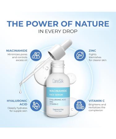 Niacinamide Face Serum With Vitamin C Hyaluronic Acid - Moisturizes Refreshes Removes Pigmentation - Niacinamide Hyaluronic Acid Serum - 30ml 0.5 Fl Oz (Pack of 1) - Buy Online on GoSupps.com