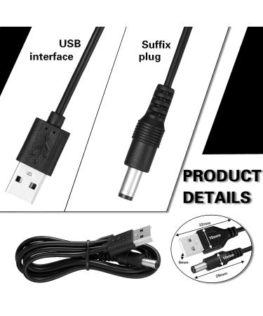 TOODOO 13-Piece Electric Shaver Charger USB Cable Set with Cleaning Brush - Ideal for Beauty Equipment and Lamps - Buy Online on GoSupps.com