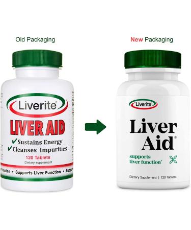 Liverite Liver Aid 2-Pack 120 Tablets (240ct) - Liver Support and Cleanse for Energy Boost - Buy Online on GoSupps.com