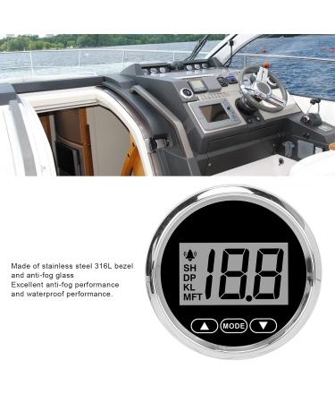 KIMISS Waterproof Digital Speedometer - 52mm Marine Depth Gauge for Yachts & Fishing Boats 100m Range White Backlight - Buy Online on GoSupps.com