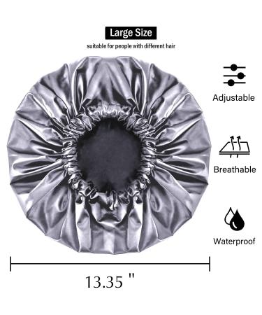 Dazuiniao Luxury Silk-Lined Shower Cap for Women - Reusable & Waterproof - Buy Online on GoSupps.com