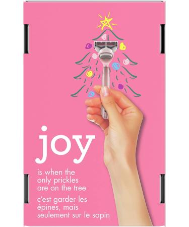 JOY Razors For Women Shave Care Gift Set 1 Razor + 2 Five-Bladed Razor Refills Aloe Infused Shave Gel to Protect Against Skin Irritation 7 oz Holiday Shave Gift Set - Buy Online on GoSupps.com
