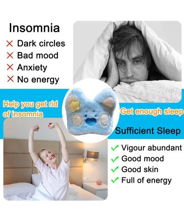 Cute Cat Sleep Eye Mask | Soft Cotton | Adjustable for Women & Men | Ideal for Sleep, Travel & Nap | Blue - Buy Online on GoSupps.com