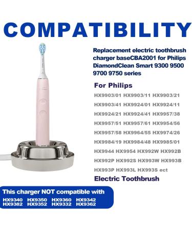 Electric Toothbrush Charger Base for Philips DiamondClean Smart 9300 9500 9700 Series | Compatible with Sonicare HX9901 HX9903 HX9924 HX9954 HX9957 HX9984 HX992W HX993B - Buy Online on GoSupps.com