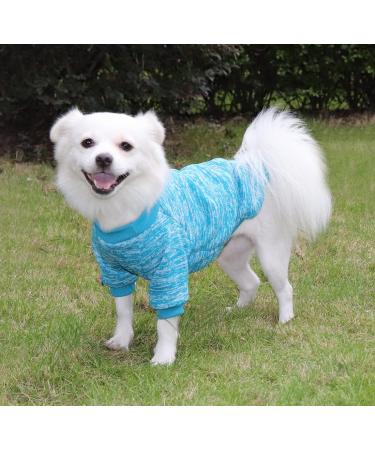 Hualisiji Dog Sweater for Small Dogs - Chihuahua Hoodie Warm & Light Knitting with Soft Texture - 2PCs Blue & Gray XXL - Buy Online on GoSupps.com