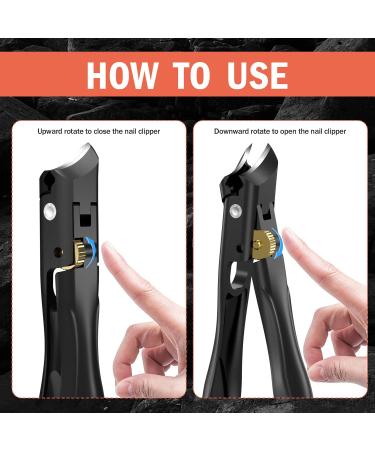 BEZOX Ingrown Nail Clipper for Thick Nails - Professional Stainless Steel Toenail Clippers with Glass Nail File and Case - Buy Online on GoSupps.com