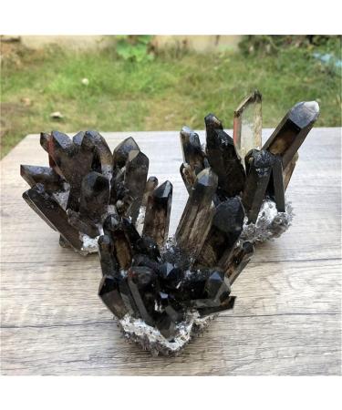 for 400G+Natural Smoky Quartz Quartz Cluster Crystal Clear Quartz Point Specimen Degaussing Decor Collection Stone Mineral Specimen - Buy Online on GoSupps.com